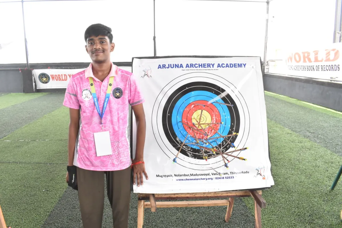 Archery training session
