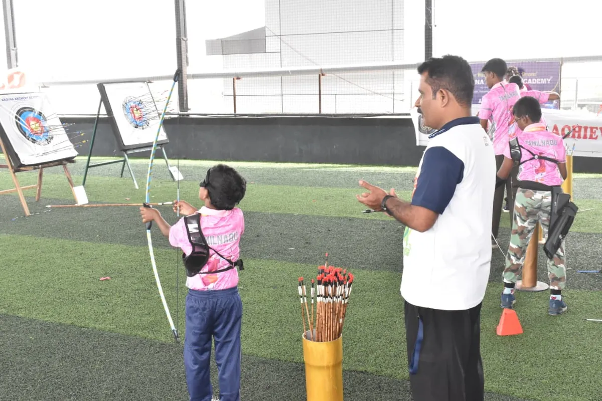 Archery training session