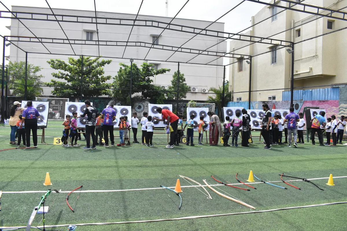 Archery training session