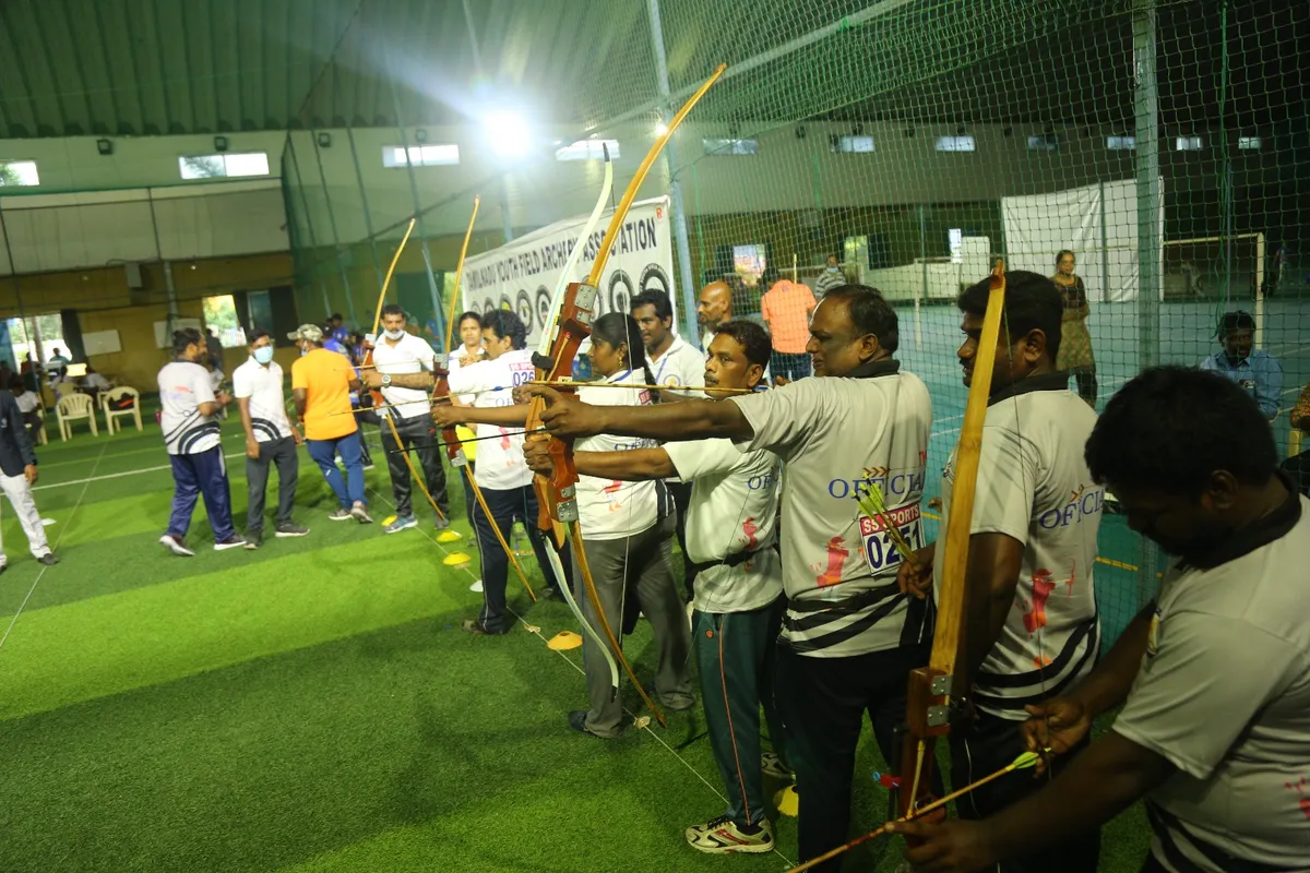 Archery training session