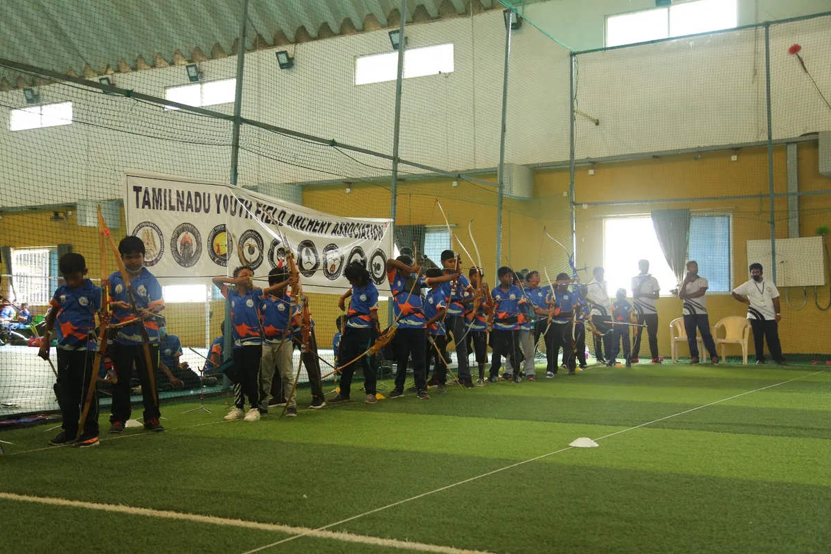 Archery training session