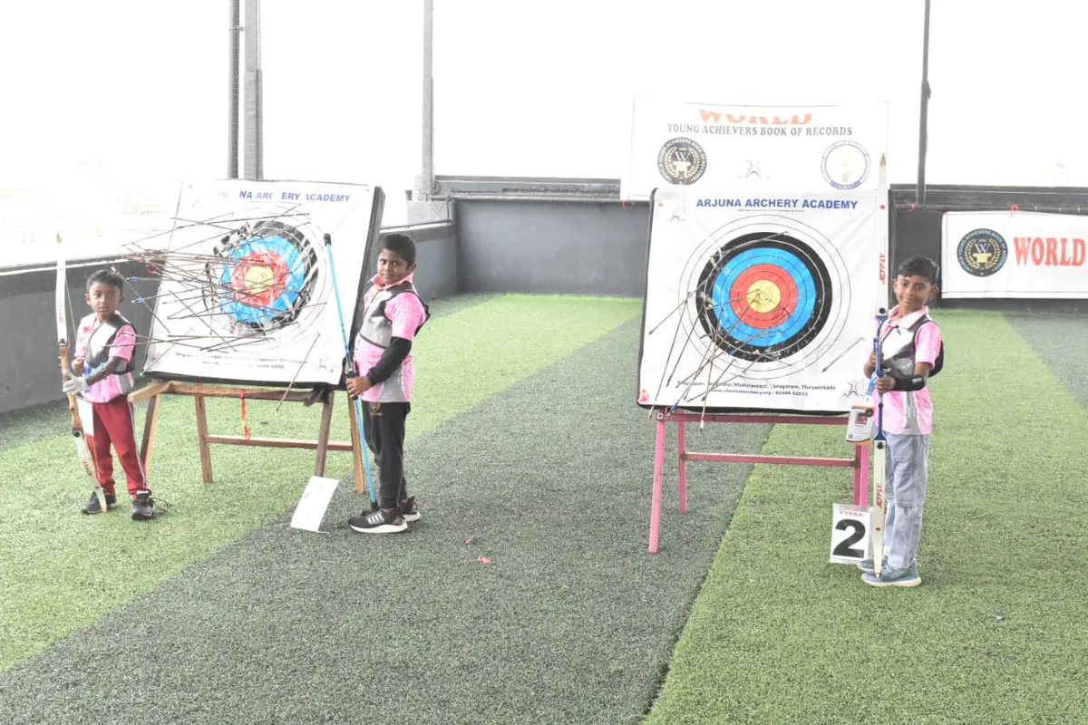 Archery training session