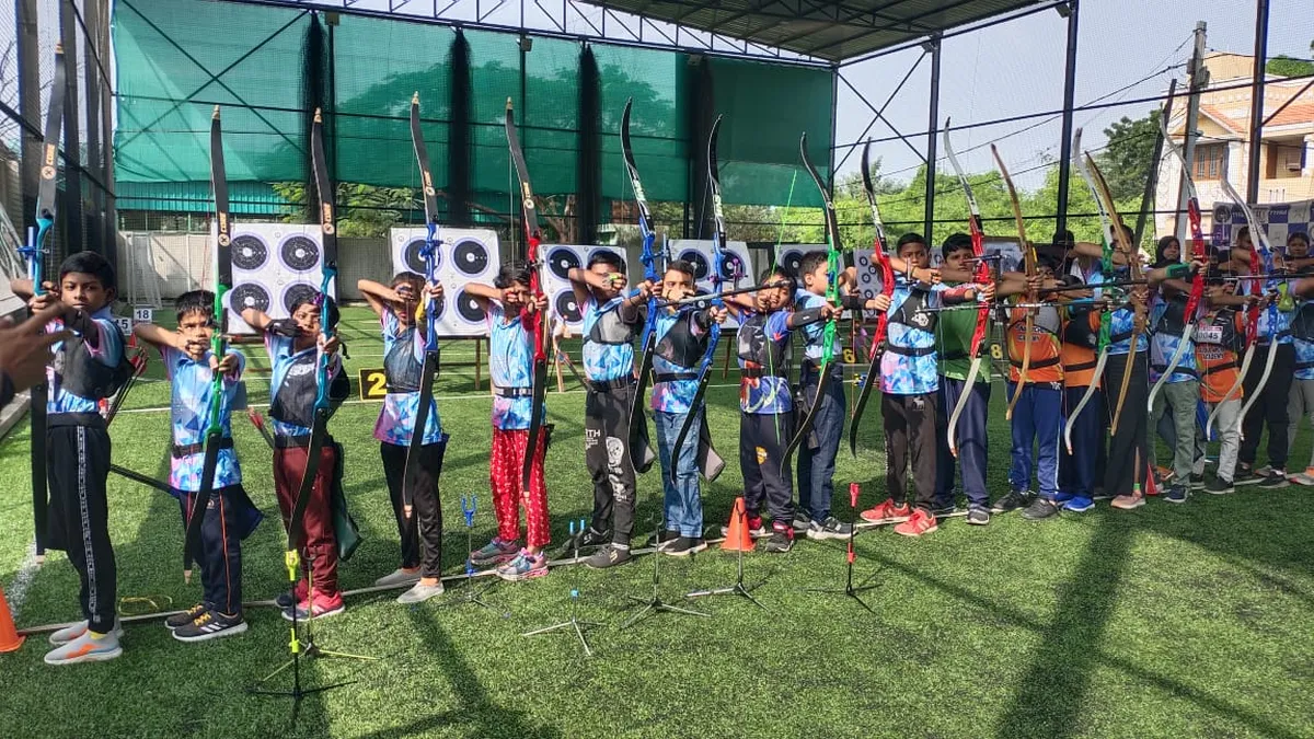 Archery training session