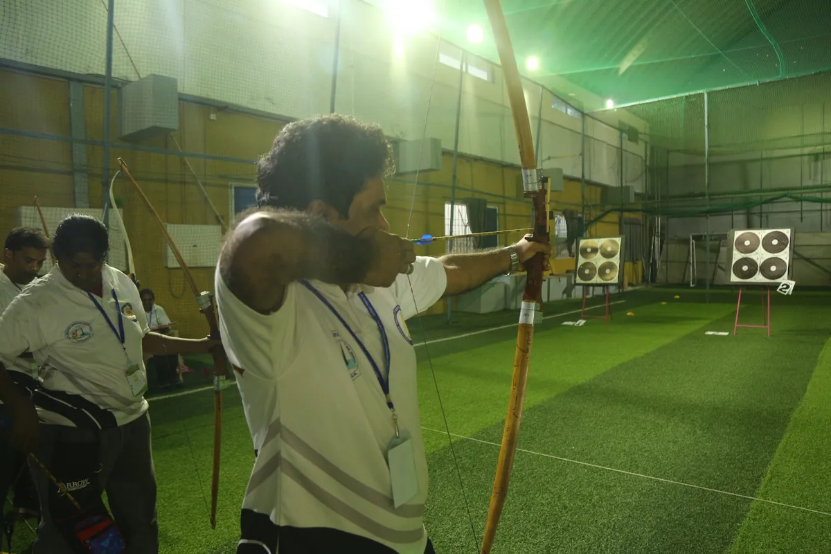 Archery training session