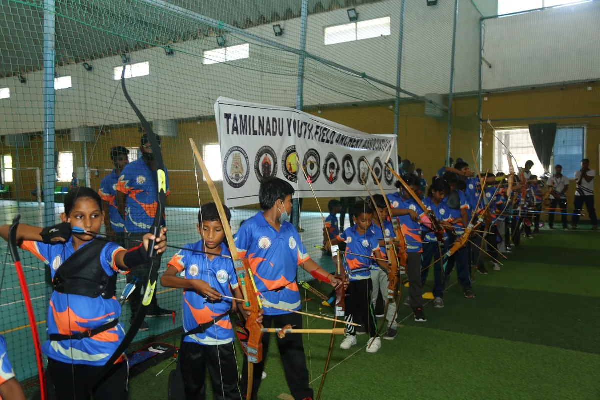 Archery training session