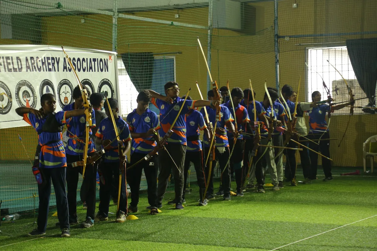 Archery training session