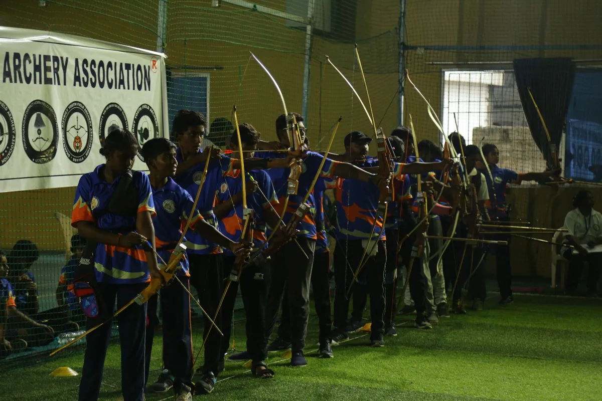Archery training session