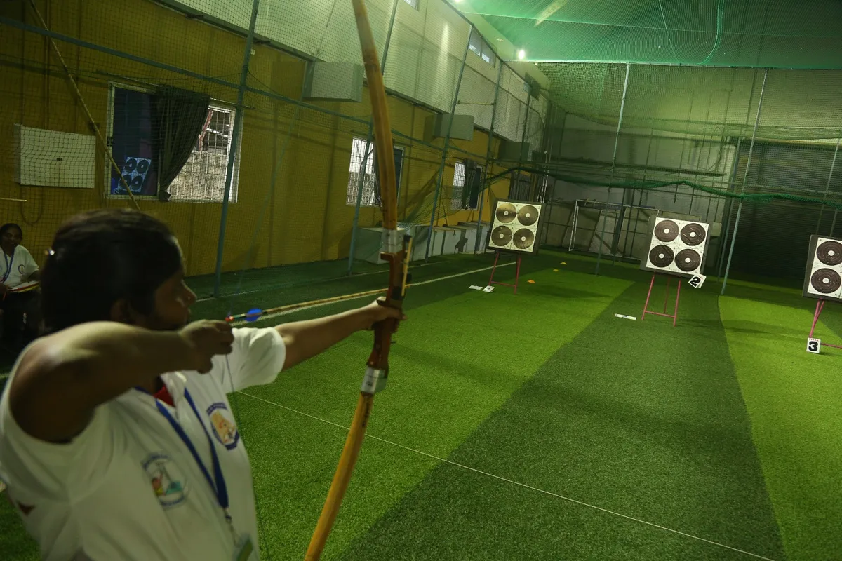 Archery training session